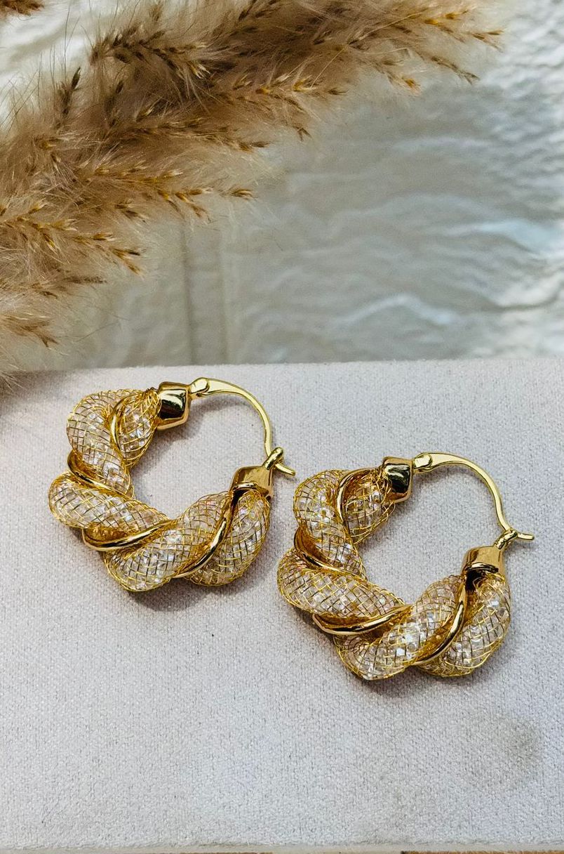 diamond weave hoops